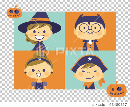 ハロウィンの子どもたち　リモート 68480557