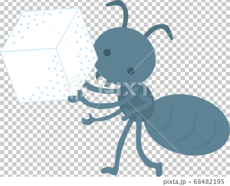 Ant with lump sugar Ant with lump sugar 68482195