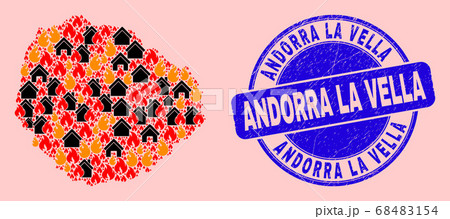 La Gomera Island Map Composition of Flame and Properties and Scratched Andorra La Vella Seal La Gomera Island Map Composition of Flame and Properties and Scratched Andorra La Vella Seal 68483154