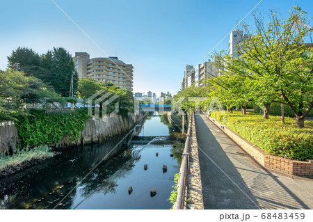 東京都目黒区、目黒川の船入場調節池と川の資料館 68483459