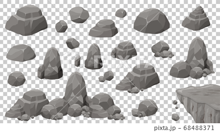 Rock and stone illustration material set _ rock... - Stock Illustration  [68488371] - PIXTA