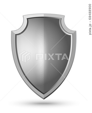 Metal knight shield isolated on white background 68488900