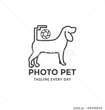 Pets photography logo design - vector Pets photography logo design - vector 68488946