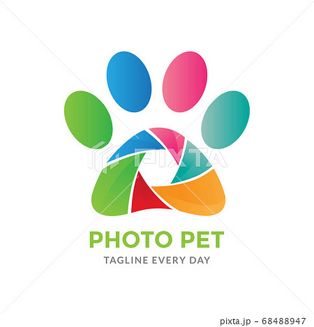 Pets photography logo design - vector Pets photography logo design - vector 68488947