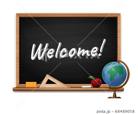 School board with text written in chalk School board with text written in chalk 68489058