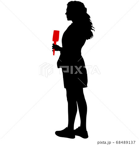 Silhouette Operator Removes Journalist Withのイラスト素材