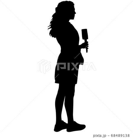 Silhouette Operator Removes Journalist Withのイラスト素材