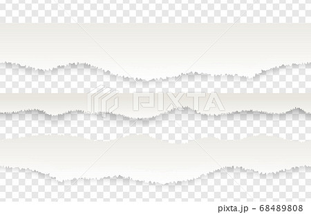 Torn paper edge. Realistic seamless pattern of ragged or ripped pages. 68489808