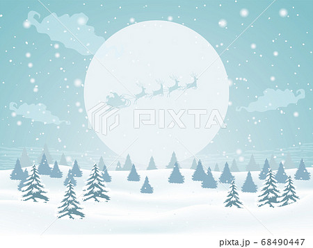 雪景色のイラスト素材