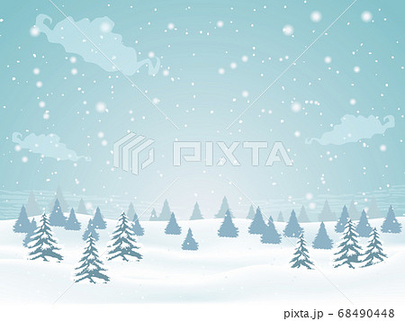 雪景色のイラスト素材