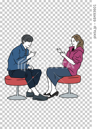 男人和女人有一個有趣的談話 68493601