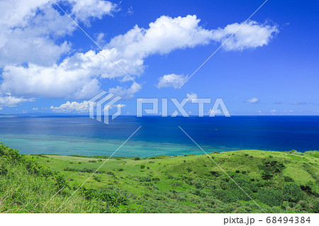 平久保崎の絶景　南国のイメージ　石垣島 68494384