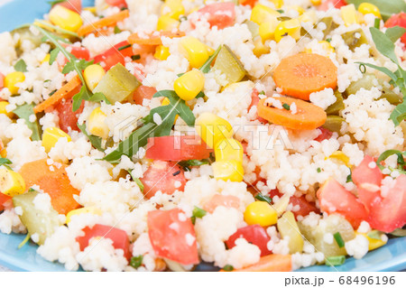 Salad with couscous and vegetables 68496196