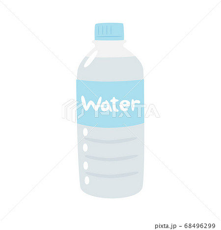 Waterと書かれたペットボトルのミネラルウォーター のイラスト素材