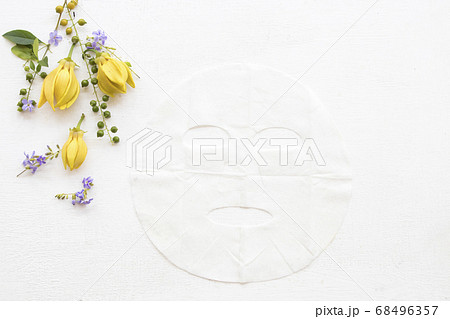 natural aroma sheet mask for skin face from herbal ylang ylang yellow flowers essence face mask 68496357