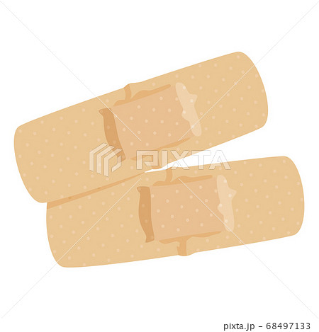 ケガした時に付ける絆創膏のイラスト のイラスト素材