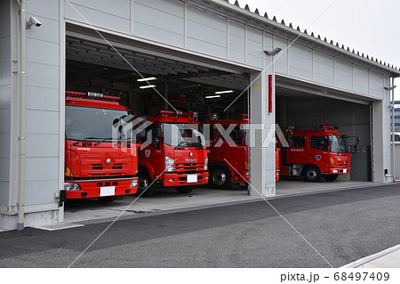 東京消防庁蒲田消防署空港分署の仮庁舎 68497409