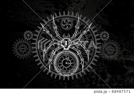 White mechanical spider 68497571