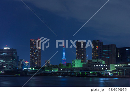 東京ウォータフロントの夜景 都市風景 東京ウォータフロントの夜景 都市風景 68499046