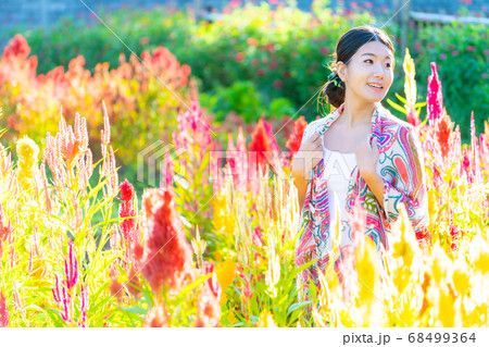 女性と自然のイメージ 女性と自然のイメージ 68499364