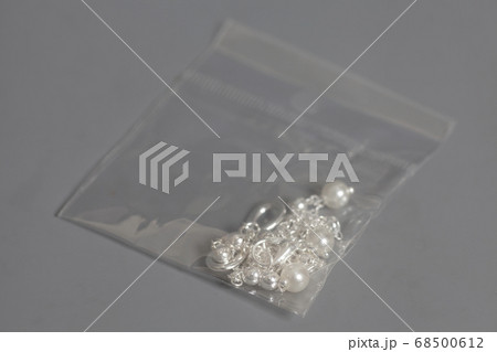 Silver jewelry in a plastic bag Silver jewelry in a plastic bag 68500612