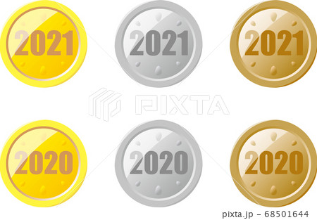 比較に使える2020年と2021年の金銀銅のメダルセット 68501644