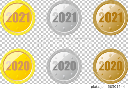比較に使える2020年と2021年の金銀銅のメダルセット 68501644