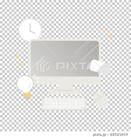 デスクトップパソコンのベクター素材 68501654