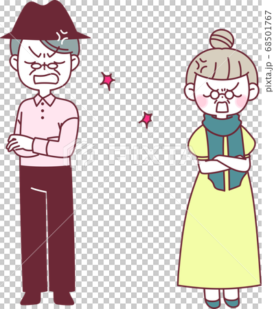 ケンカで言い争うシニアカップル 68501767