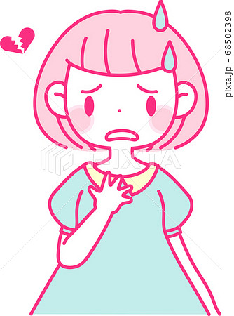 幻滅した顔の女性 68502398