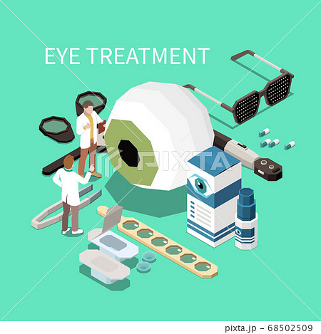 Ophthalmology Isometric Composition Ophthalmology Isometric Composition 68502509