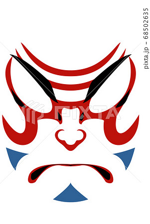 歌舞伎の隈取　弁慶 68502635