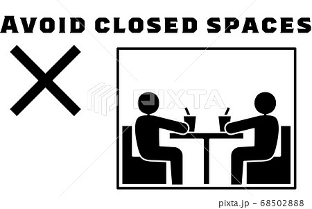 密室を非推奨とするアイコンイラスト 68502888