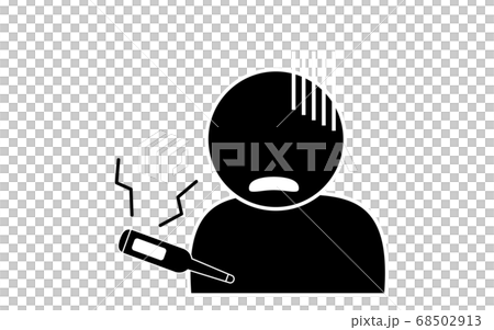 發燒生病的人的圖標插圖-插圖素材 [68502913] - PIXTA圖庫