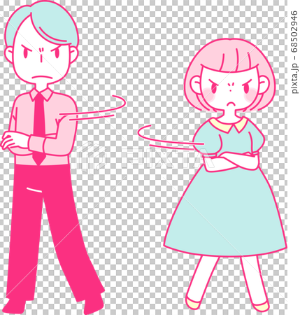 ケンカ別れするカップル 68502946