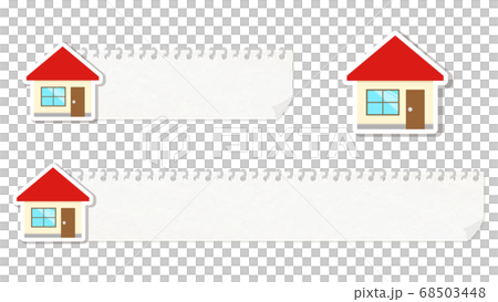 Ring note telop base with house illustration 68503448