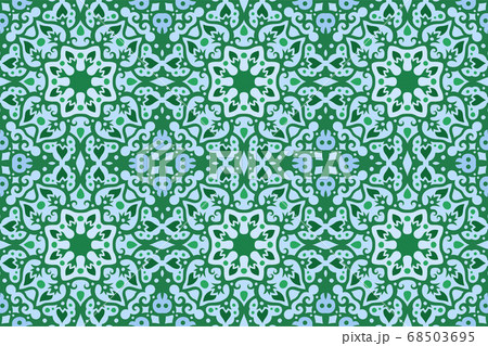 Tribal seamless pattern with plants and skulls Tribal seamless pattern with plants and skulls 68503695