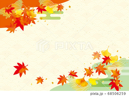 秋の紅葉の背景素材 68506259