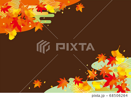 秋の紅葉の背景素材 68506264