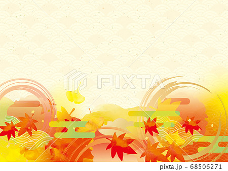 秋の紅葉の背景素材 68506271