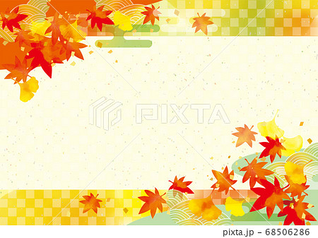秋の紅葉の背景素材 68506286