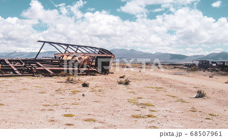 train cemetery near Salar de Uyuni in Bolivia 68507961