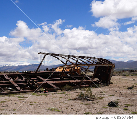 train cemetery near Salar de Uyuni in Bolivia 68507964