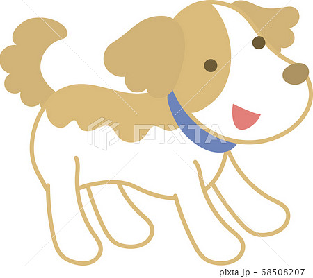 ブチ犬のイラスト素材