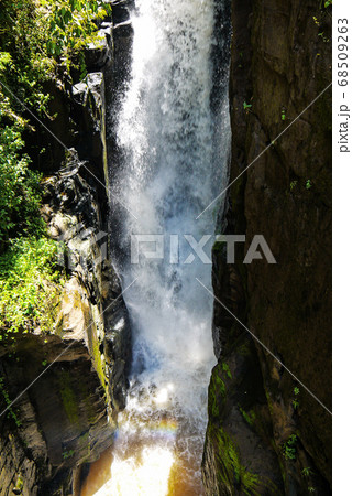Iguazu waterfalls with the blue sky in Iguazu National park in Argentina 68509263