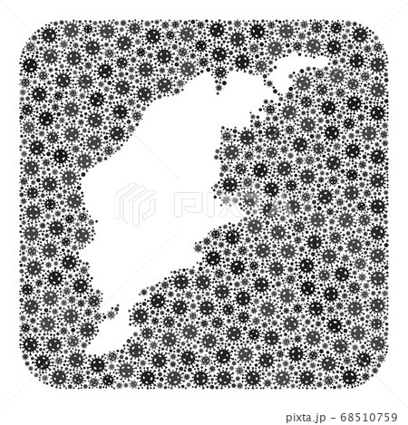Map of Gotland Island - Pandemic Virus Collage with Empty Space Map of Gotland Island - Pandemic Virus Collage with Empty Space 68510759
