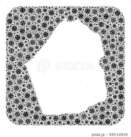 Map of Dubai Emirate - Covid Collage with Stencil 68510850