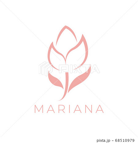 Minimalist tulip logo design 68510979