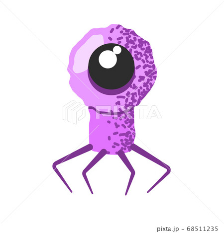 Funny and cute virus, bacteria, germ cartoon character. Microbe and pathogen microorganism isolated on white background. Funny and cute virus, bacteria, germ cartoon character. Microbe and pathogen microorganism isolated on white background. 68511235
