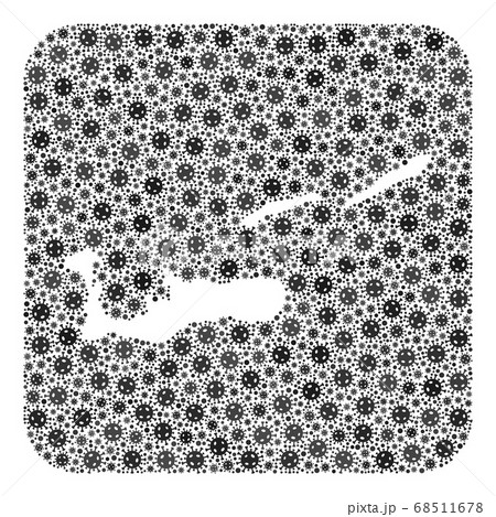 Map of Cayman Islands - Covid Collage with Hole Map of Cayman Islands - Covid Collage with Hole 68511678